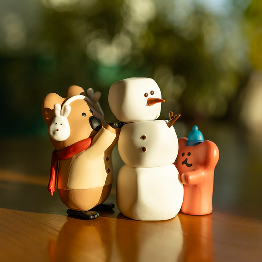 Dinotaeng Snowman Stack Figure 一起砌雪人模型