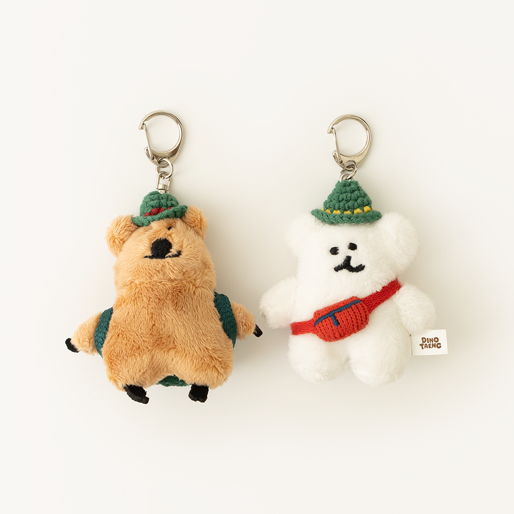 [Dinotaeng x Victoria Shoes 限量聯乘系列] Flat Fur Plush Keyring 毛毛公仔鎖匙扣（2款）