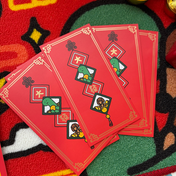 【現貨】JOGUMAN LONG RED POCKET SET 熨金利是封套裝（6P｜長方版）