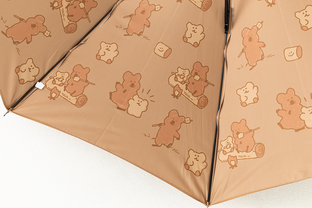 韓國 DINOTAENG Quokka & BOBO 雨傘內襯圖案展示

