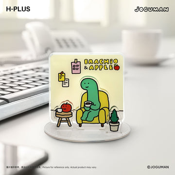 Joguman x H-plus - Brachio & Apple Acrylic Stand 亞加力立牌【BRACHIO與蘋果仔阿噹一起喝茶】