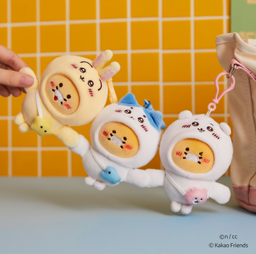 【現貨】Kakao Friends x Chiikawa Mini Magnet Plush Keyring 磁石公仔鎖匙扣（3款）〔最後庫存〕