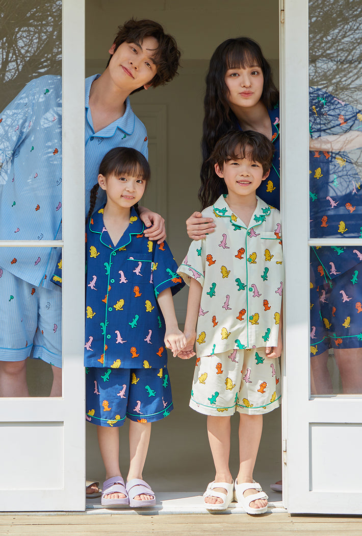 【New】Joguman Studio x Spao Kids Pajama  小童夏季睡衣 - 恐龍朋友ivory