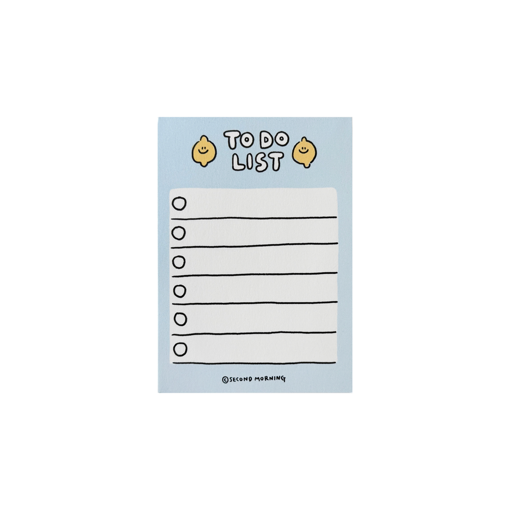 Second Morning Lemony To-do List Memo Pad 便條紙