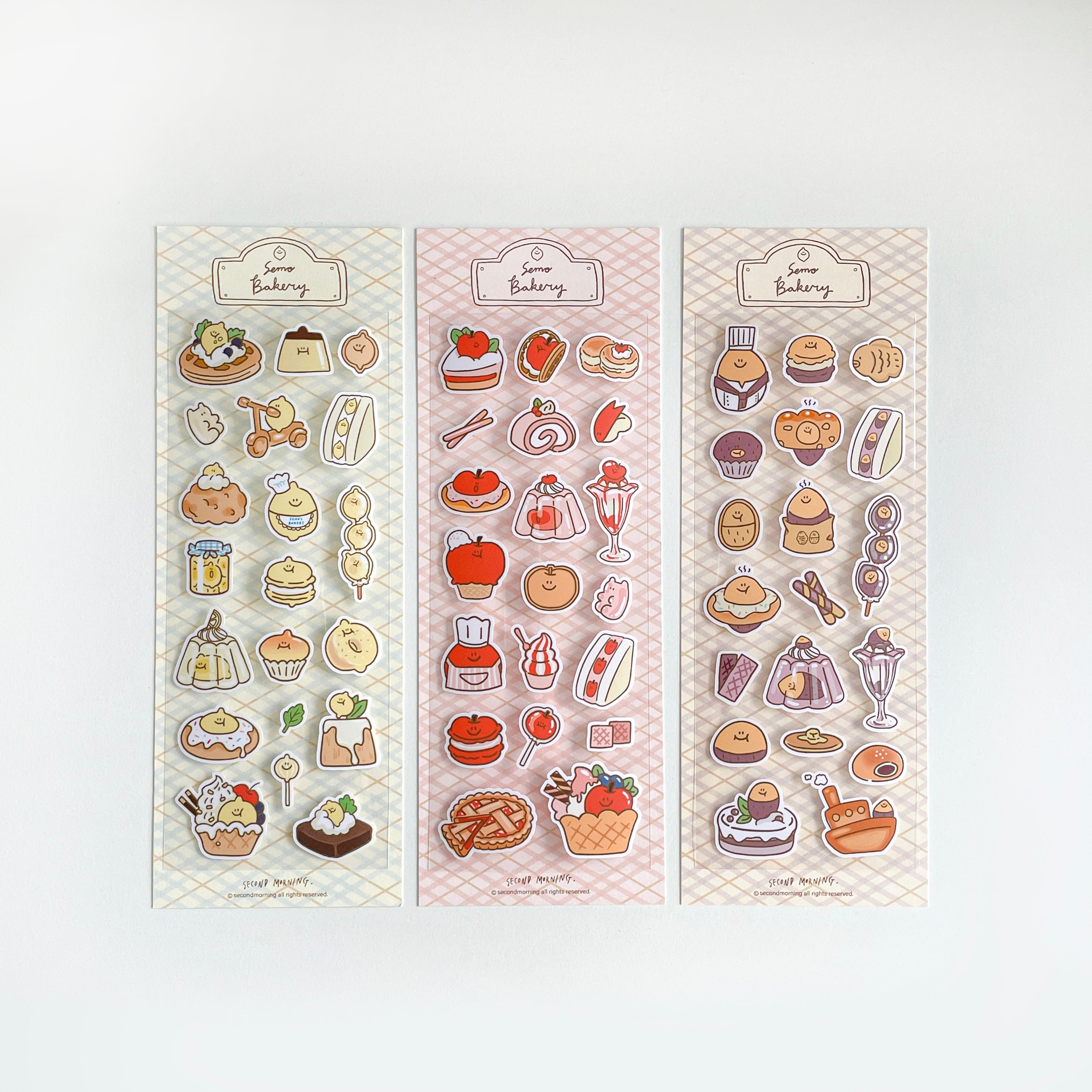 現貨】Second Morning Semo's Bakery Removable Sticker 貼紙（3款）