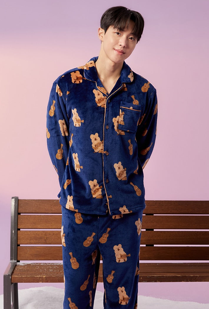 Dinotaeng Quokka Pajama Set 長袖睡衣套裝 (Navy)