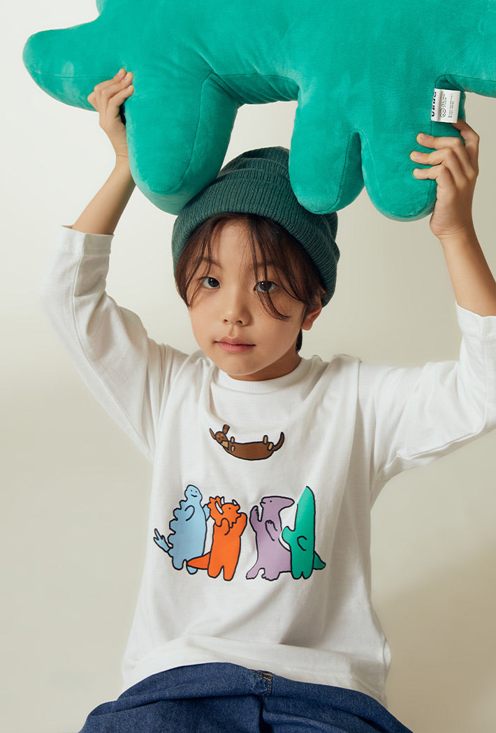 Joguman Studio x Spao Kids T-Shirt 小童長袖T恤 - 恐龍的好朋友