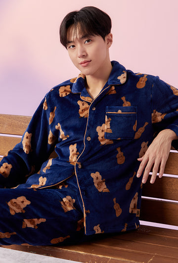 Dinotaeng Quokka Pajama Set 長袖睡衣套裝 (Navy)