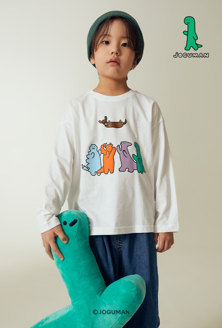 Joguman Studio x Spao Kids T-Shirt 小童長袖T恤 - 恐龍的好朋友