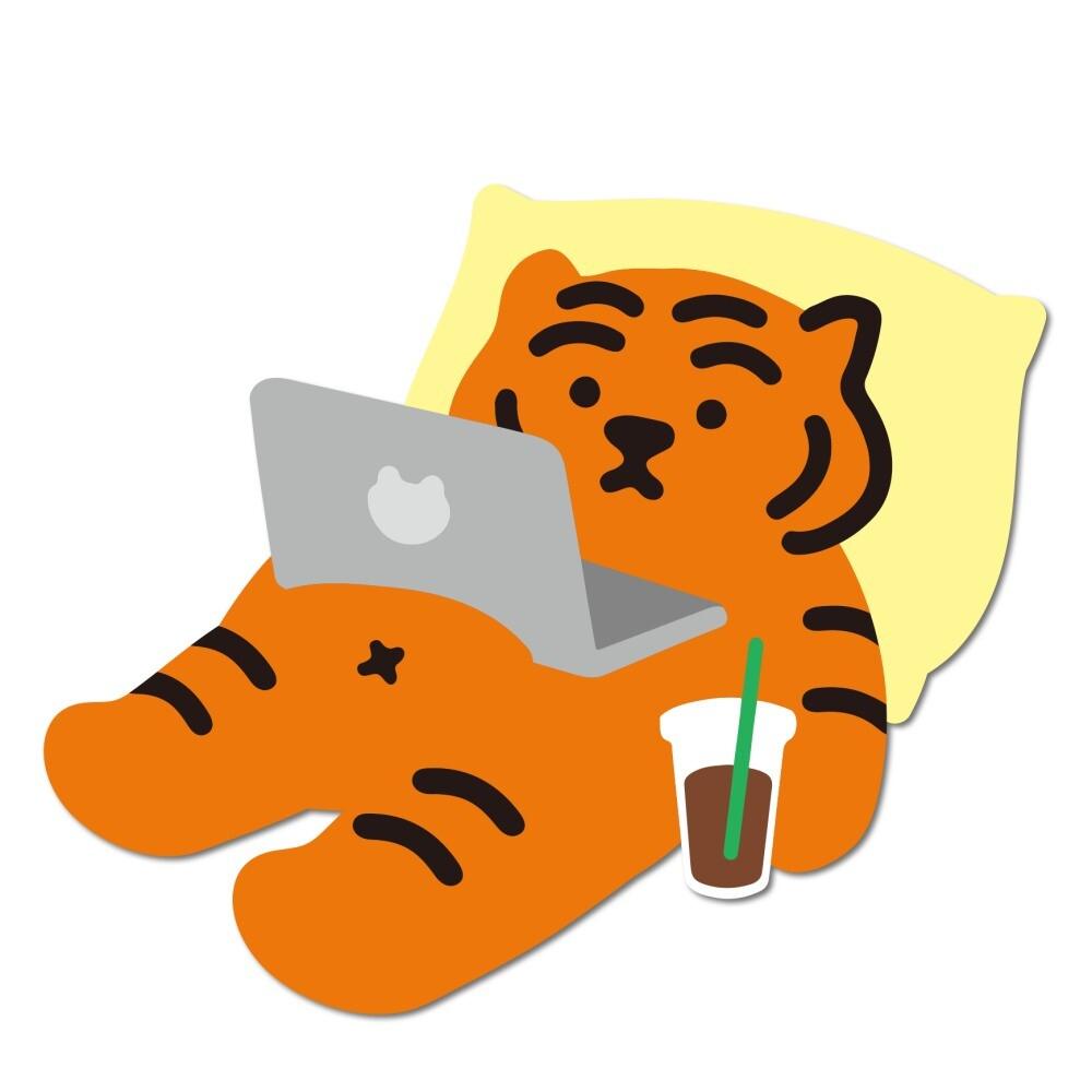 【現貨】Muzik Tiger Stay Home Tiger Big Removable Sticker 貼紙 - SOUL SIMPLE HK