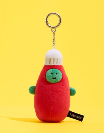 JOGUMAN YOU ARE WHAT YOU EAT Brachio Tomato Ketchup Plush Keyring｜Brachio 番茄醬毛絨公仔匙扣