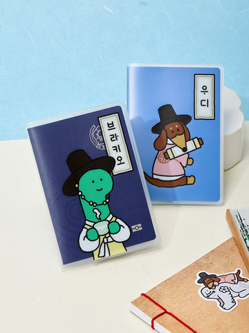 JOGUMAN SOUVENIR Passport Cover 護照套，Brachio 與 Woody 韓服書生造型旅行小物