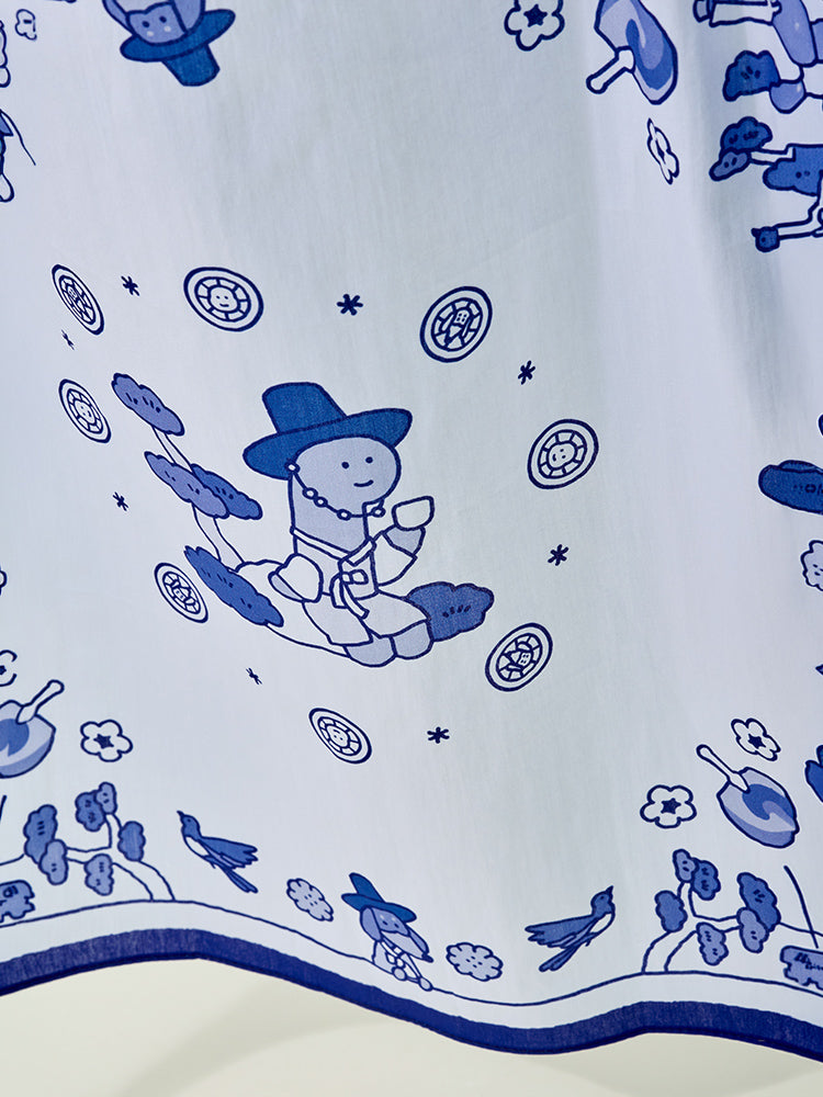 JOGUMAN SOUVENIR 手帕中心 Brachio 韓服書生圖案細節