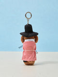 JOGUMAN SOUVENIR Plush Keyring Woody 款背面，韓服公仔鑰匙扣細節