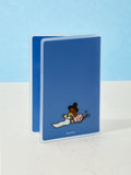 JOGUMAN SOUVENIR Passport Cover Woody 款背面，藍色 PVC 護照套細節