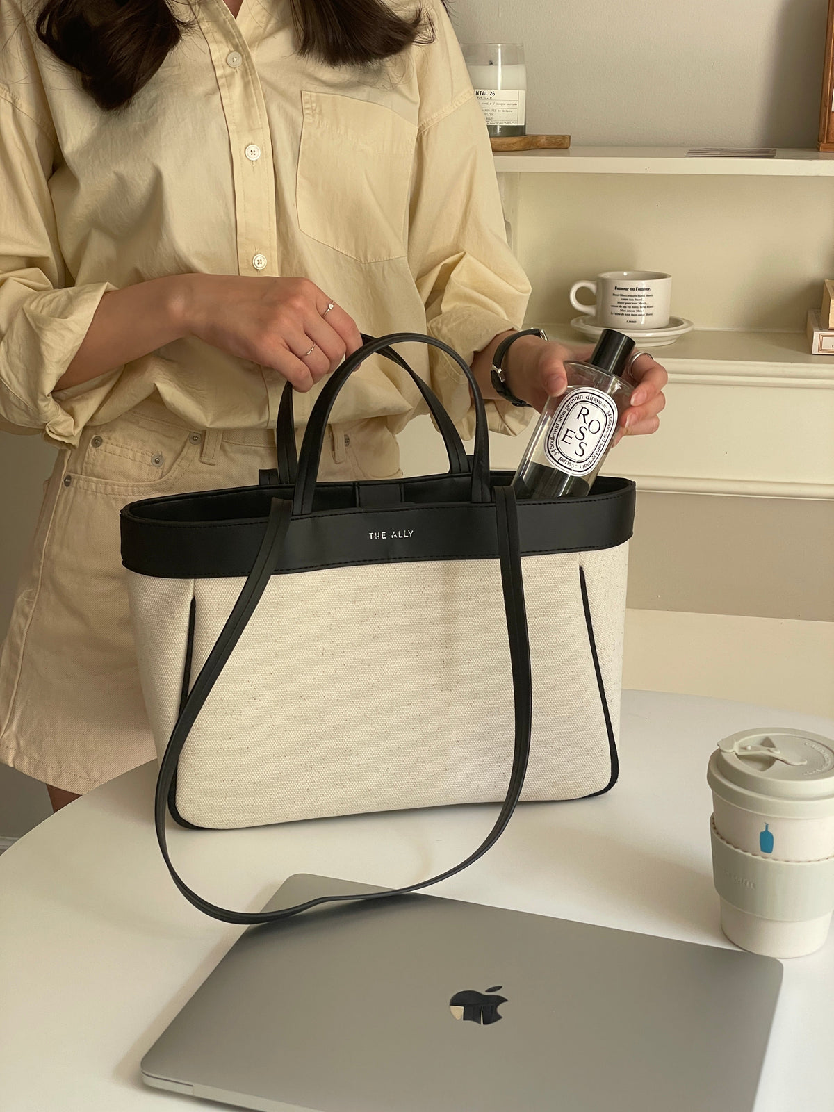 THE ALLY ANNA BAG 韓國官方照片 camel-3786