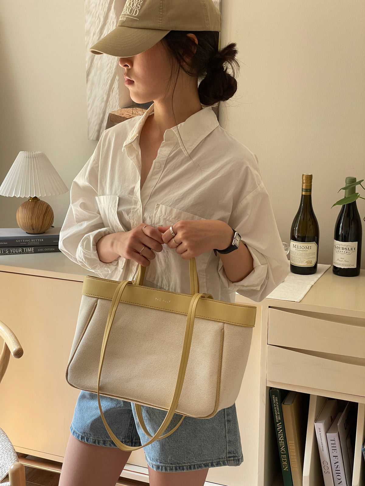 THE ALLY ANNA BAG 韓國官方照片 camel-3854