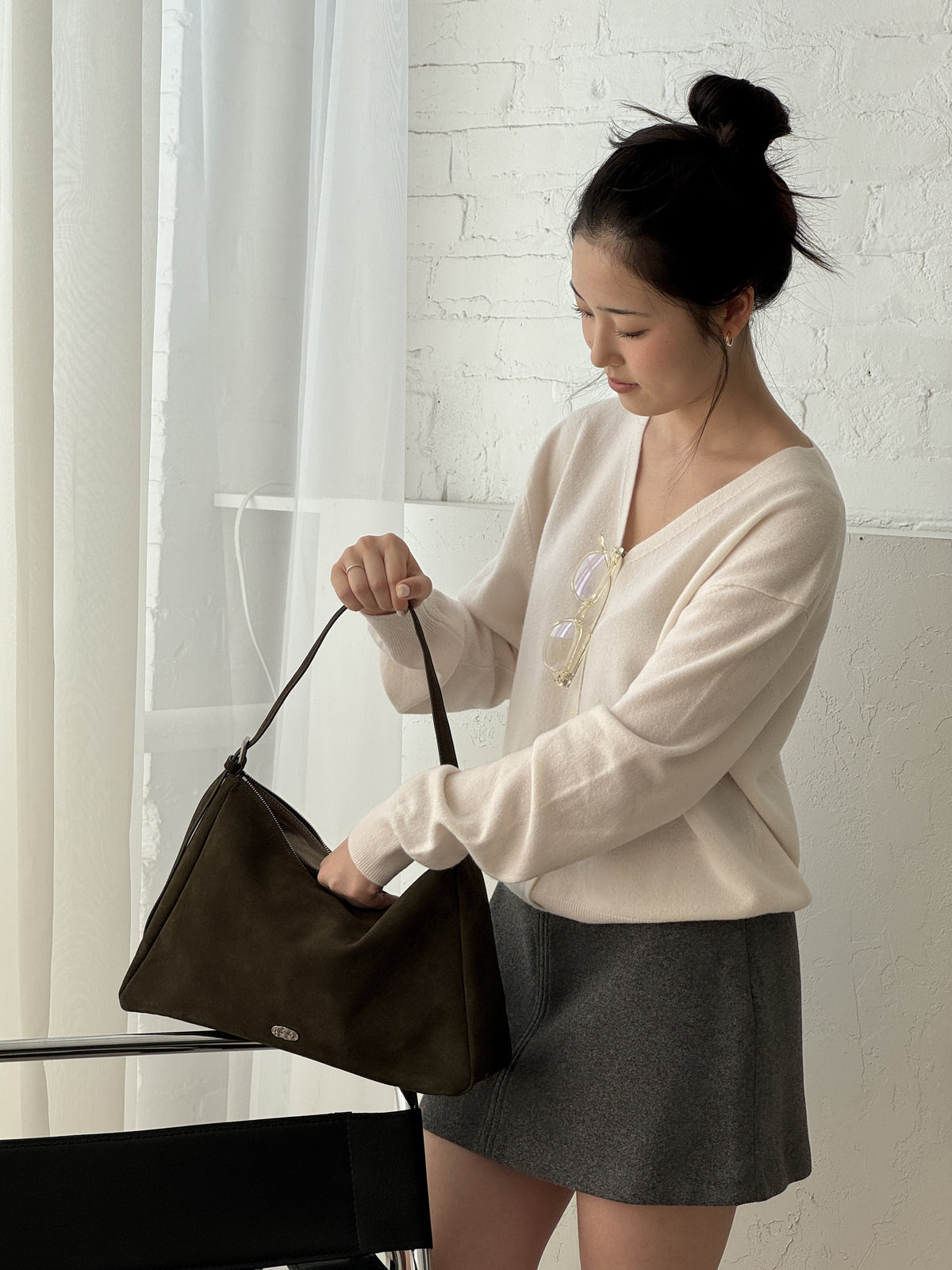 THE ALLY ARDEN BAG 韓國官方實拍 khaki-1