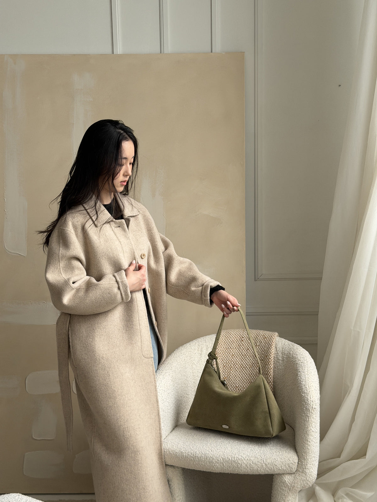 THE ALLY ARDEN BAG 韓國官方實拍 olive-2
