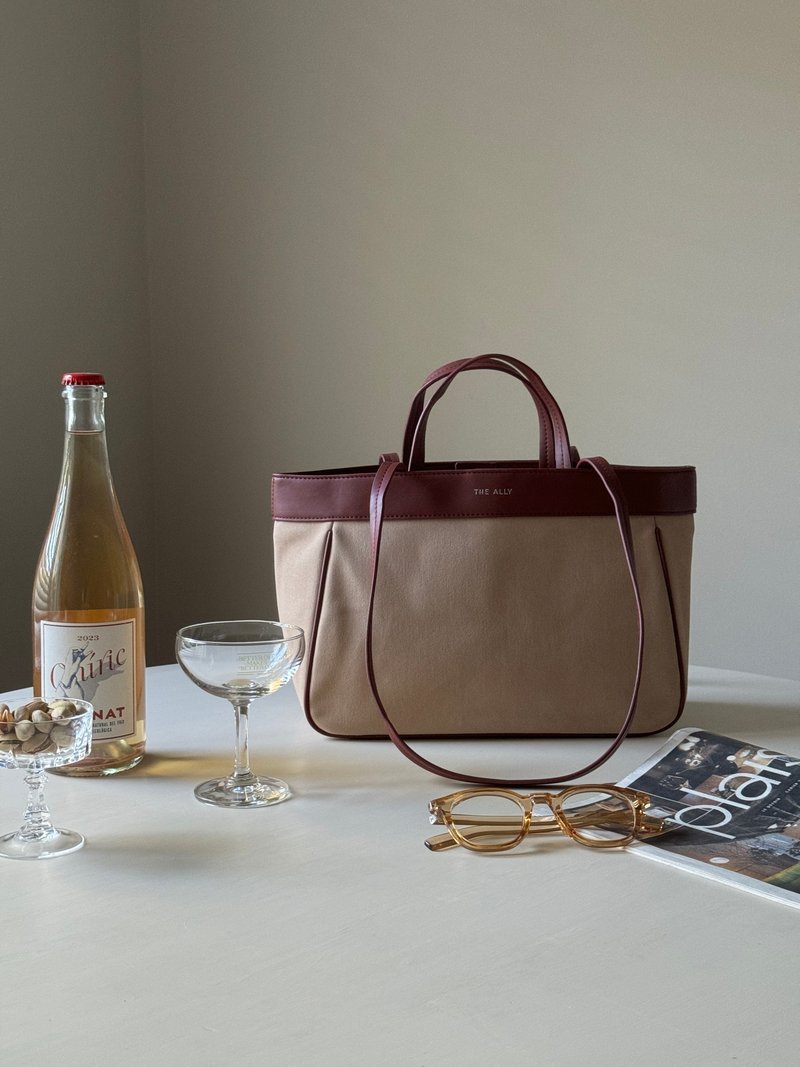 THE ALLY MONICA BAG 韓國品牌官方商品照片 burgundy