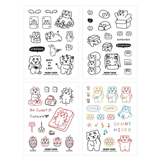 Muzik Tiger Tiger Tattoo Stickers 紋身貼紙（4款）