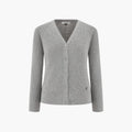 Depound - Cashmere Blends V Neck Cardigan - Gray 羊絨V領針織毛衣 - SOUL SIMPLE HK