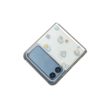 Second Morning Lemony & Cloud Z Flip 3 / 4 Hard Phone Case 透明手機保護硬殼 - SOUL SIMPLE HK