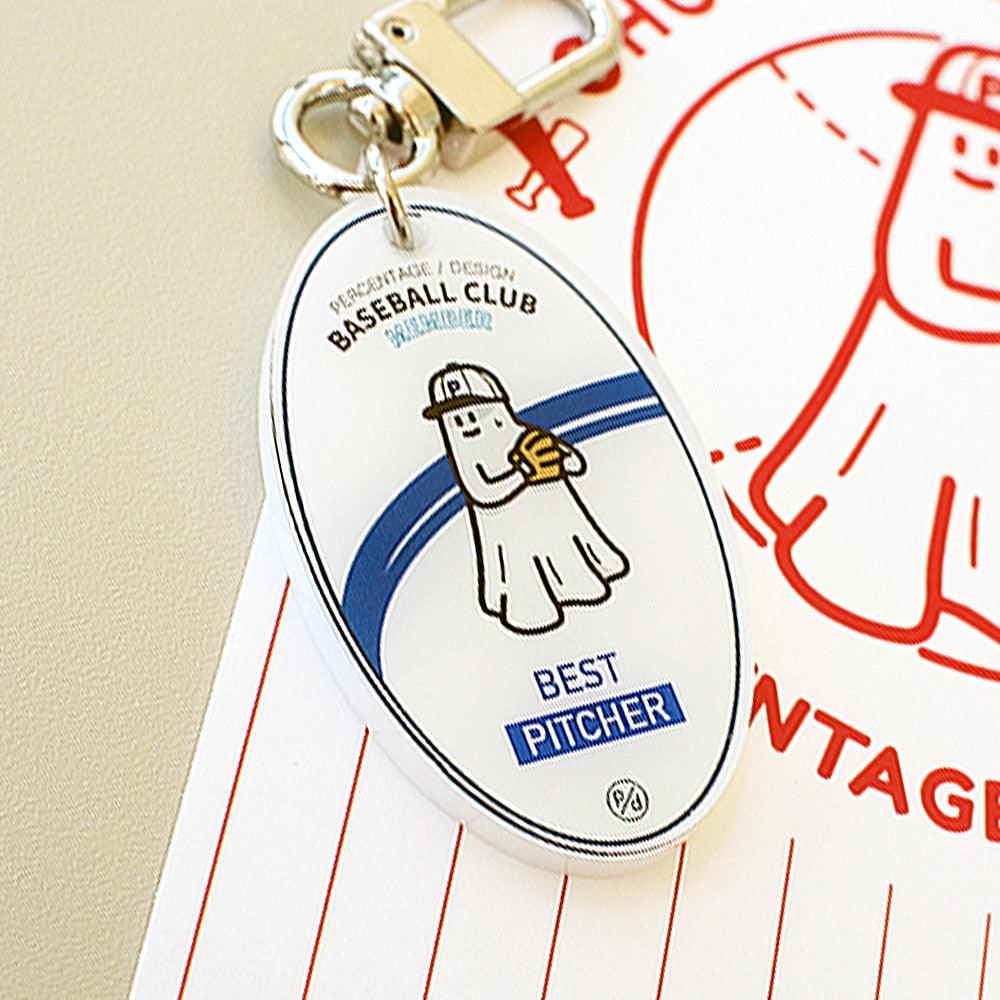 Percentage/Design p/d 幽靈大軍 Retro Social Club Keyring - Baseball 鎖匙扣（2款） - SOUL SIMPLE HK