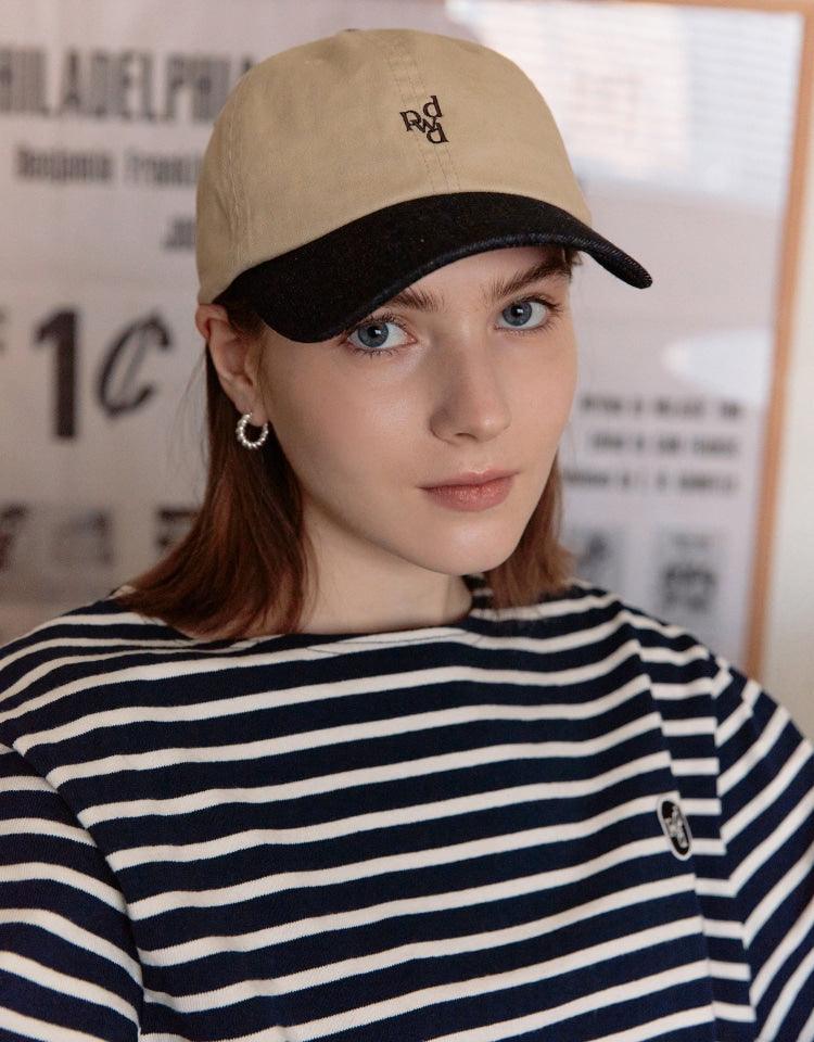 キャップ depound dpwd denim ball cap beige black DP2411HT004DBEXX dpwd ballcap - beige/black denim - DEPOUND CO LTD
