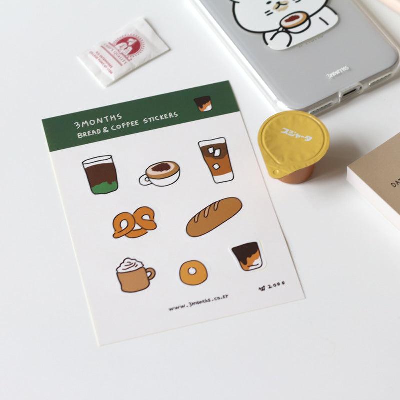 3months Bread & Coffee Sticker 貼紙 - SOUL SIMPLE HK