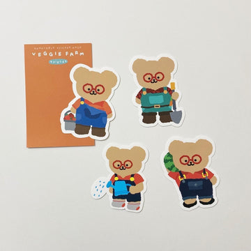 【現貨】TETEUM Veggie Farm Sticker Pack 貼紙套裝（4p） - SOUL SIMPLE HK