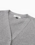 Depound - Cashmere Blends V Neck Cardigan - Gray 羊絨V領針織毛衣 - SOUL SIMPLE HK