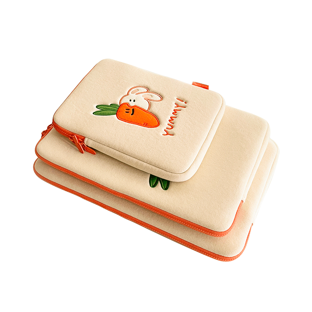 Second Morning Yummy Rabbit Carrot iPad/Laptop Pouch 11/13/15吋 平板電腦保護套 - SOUL SIMPLE HK
