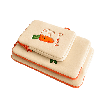 Second Morning Yummy Rabbit Carrot iPad/Laptop Pouch 11/13/15吋 平板電腦保護套 - SOUL SIMPLE HK