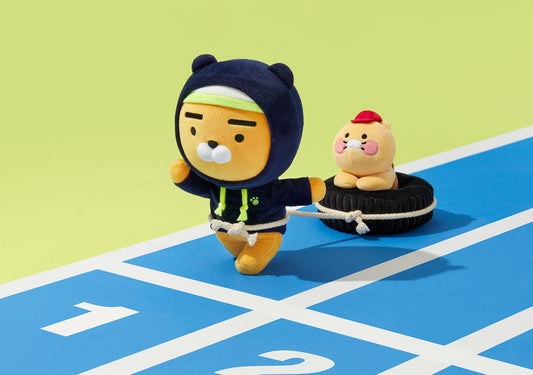 Kakao Friends Ryan & 春植 Buff Ryan & Trainer Choonsik Soft Plush 跑步公仔 - SOUL SIMPLE HK