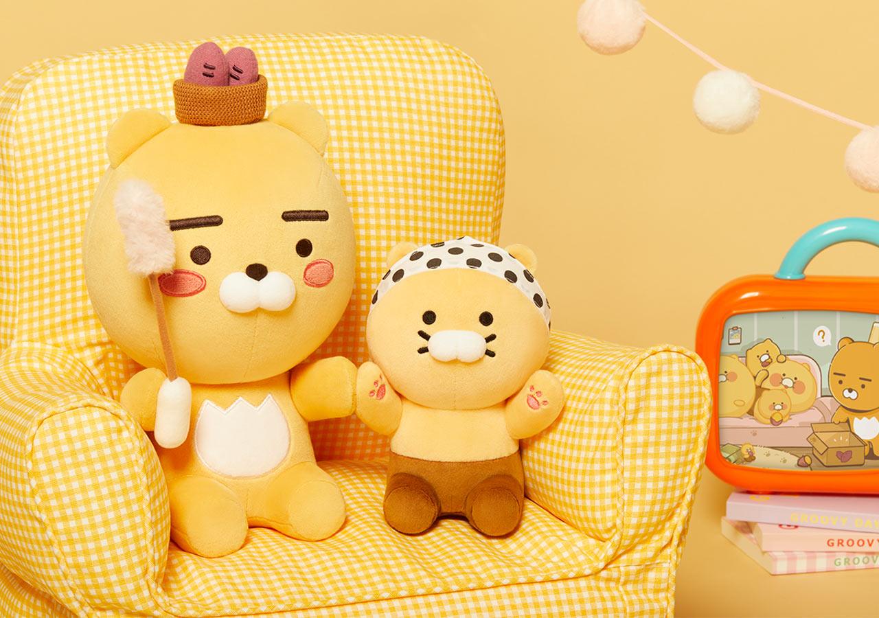 Kakao Friends Ryan & 春植Choonsik Play with Us Plush Toy 公仔
