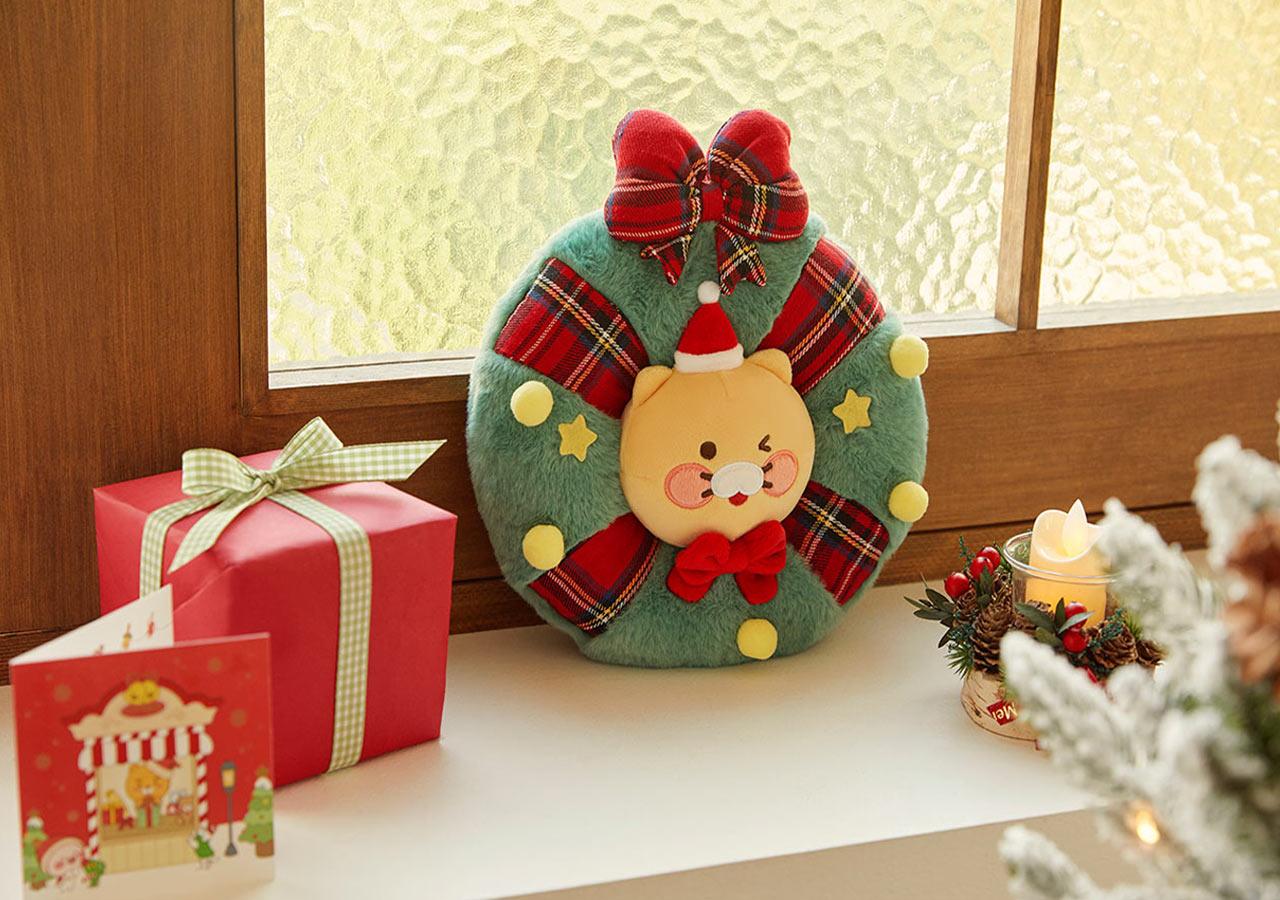 Kakao Friends 春植 Choonsik Christmas Wreath Soft Plush 聖誕掛飾 - SOUL SIMPLE HK