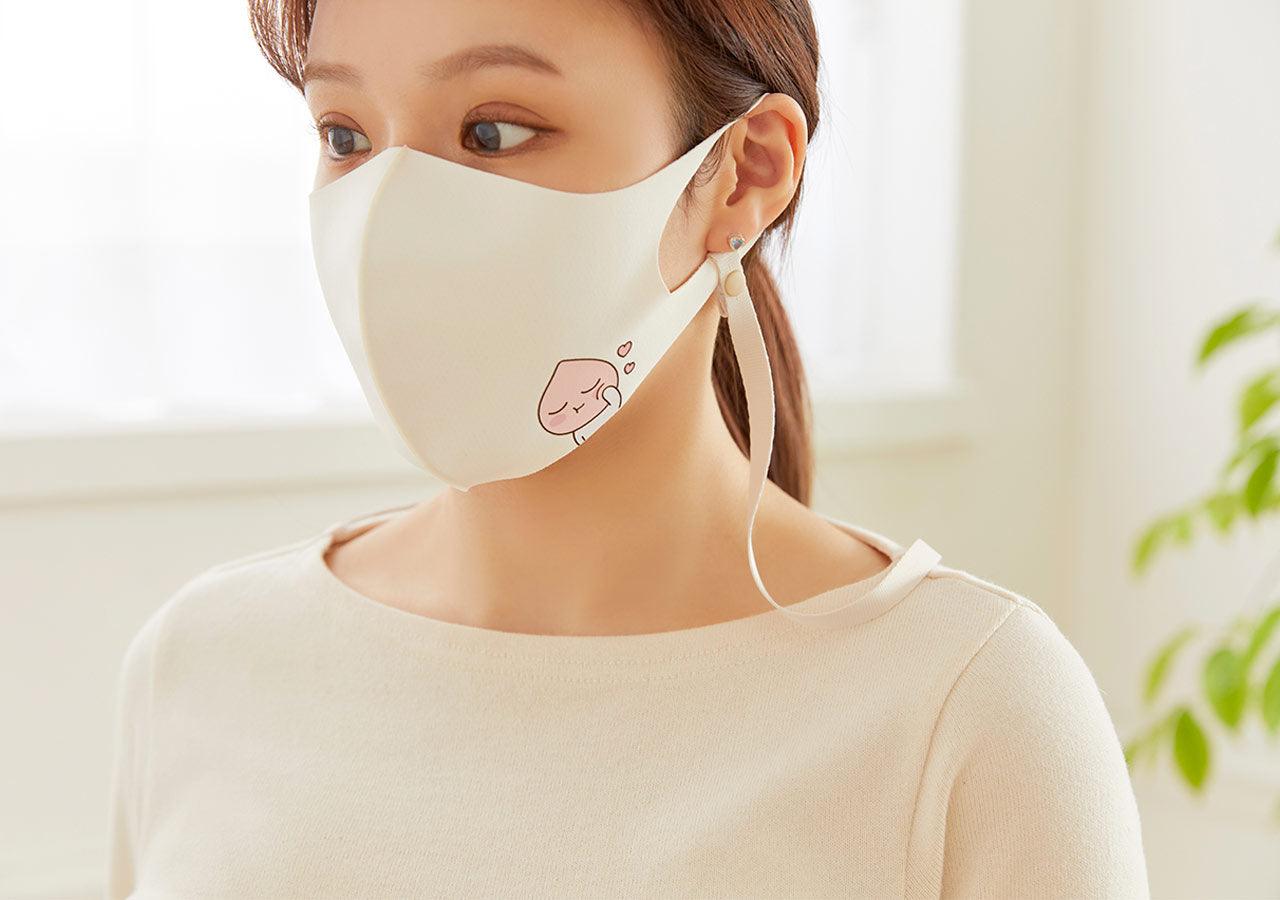 Kakao Friends Apeach UV Shield Mask Strap Set 防紫外線口罩套裝 - SOUL SIMPLE HK