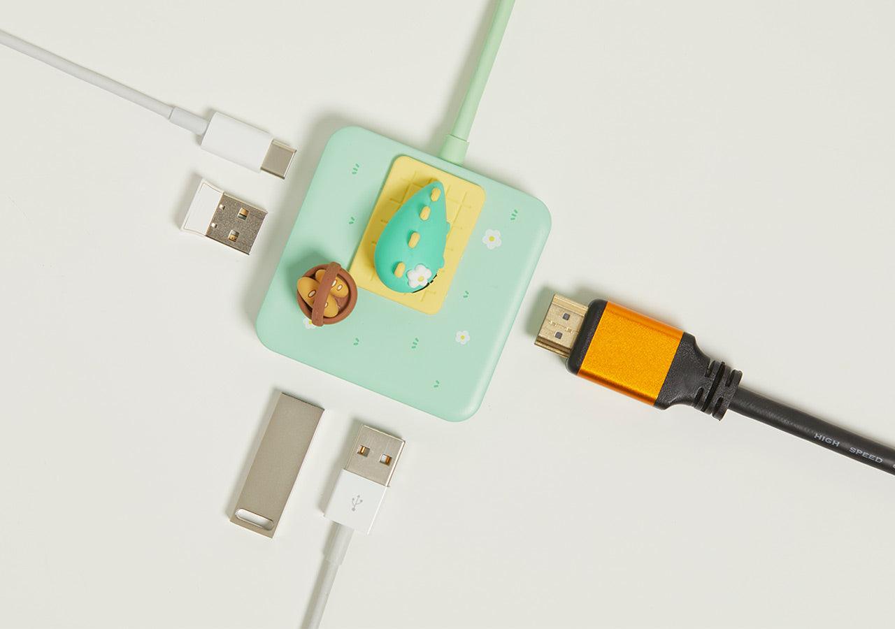 Kakao Friends Jordy 5 in 1 USB-C Adapter USB-C 多功能轉接器 - SOUL SIMPLE HK