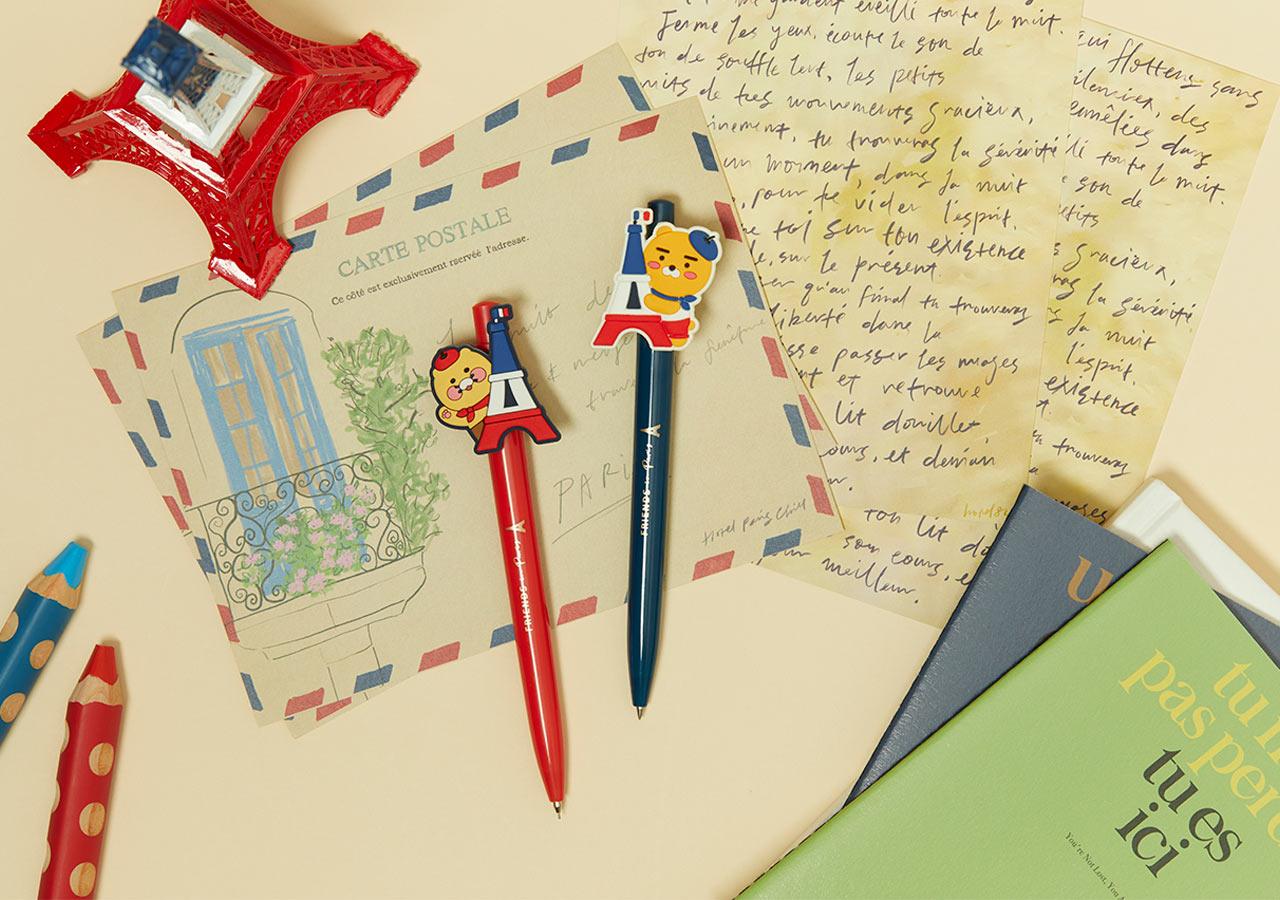 Kakao Friends Ryan & 春植 Choonsik Paris Edition Pen Sets 巴黎限量版筆套裝 (2p) - SOUL SIMPLE HK