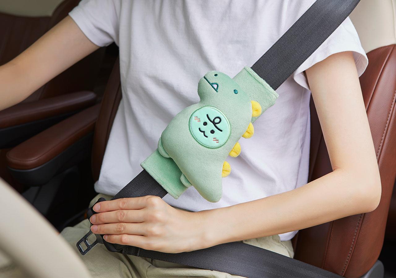 Kakao Friends Dinosaur Jordy Plush Seatbelt Cover 安全帶套 - SOUL SIMPLE HK