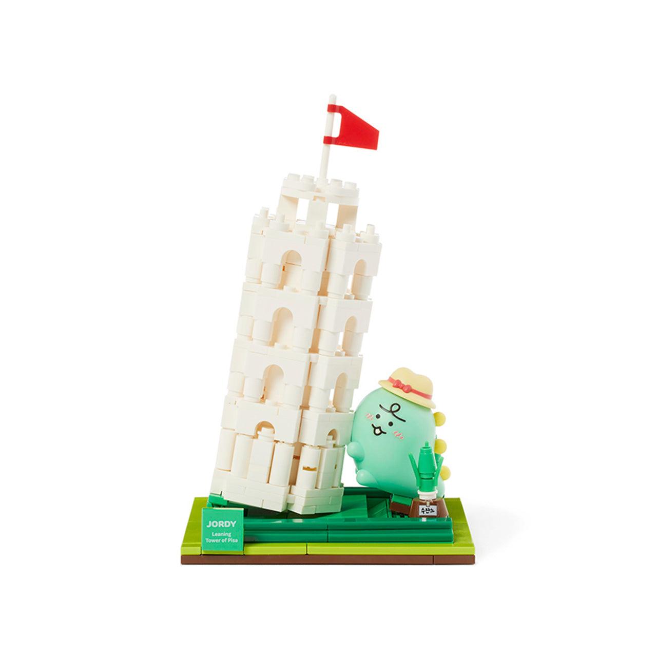 Kakao Friends Jordy Landmark Brick Figure 比薩斜塔模型 - SOUL SIMPLE HK