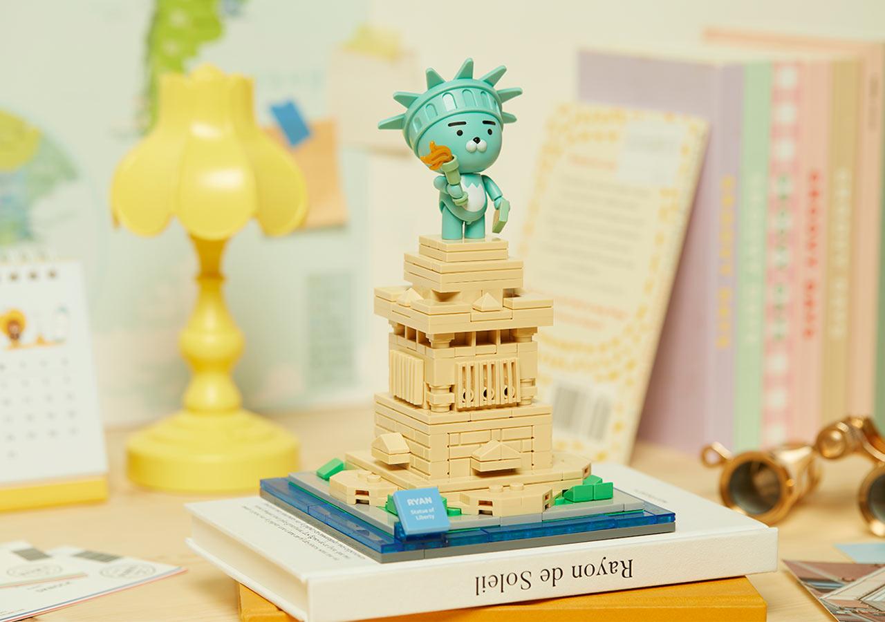 Kakao Friends Ryan Landmark Brick Figure Statue of Liberty– SOUL