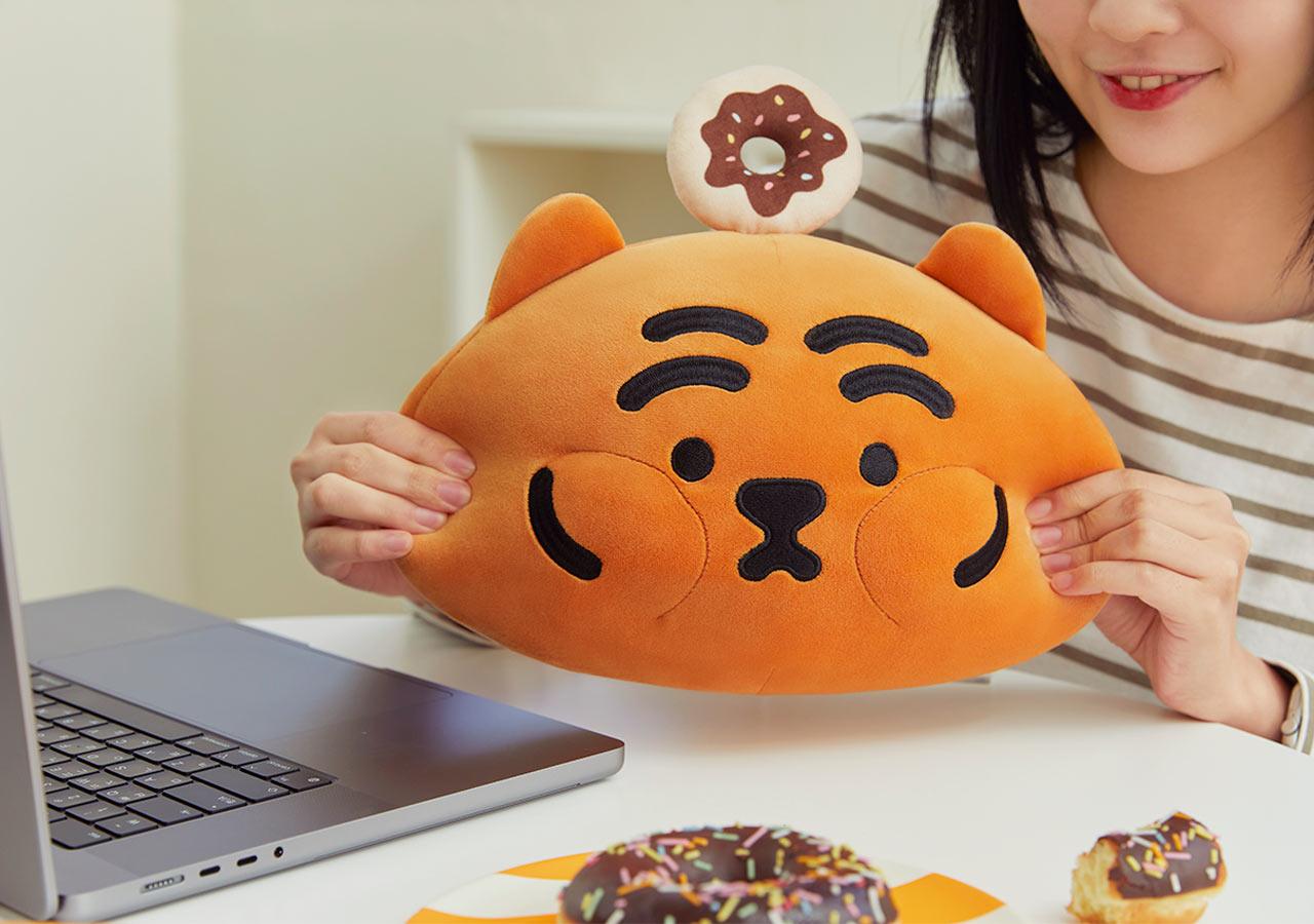 Kakao Friends x Muzik Tiger Tiger Face Cushion 抱枕 - SOUL SIMPLE HK