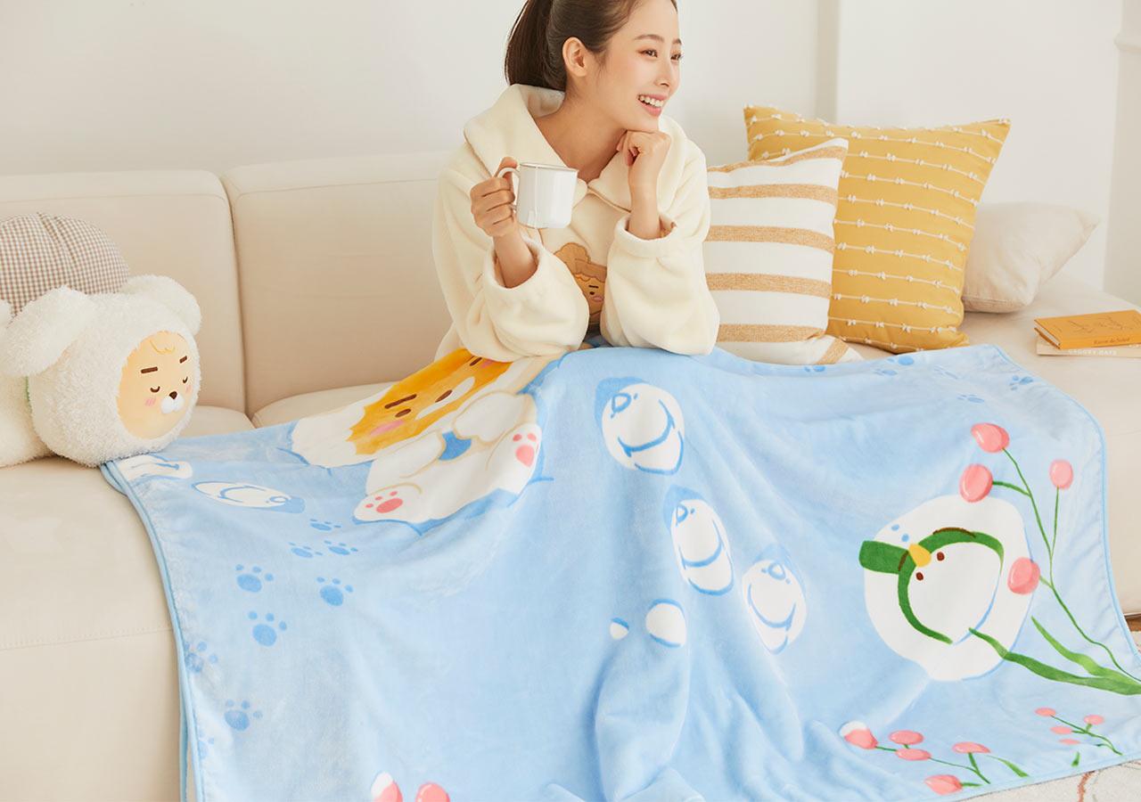 Kakao Friends LPC Ryan & Apeach Blanket 毯子 - SOUL SIMPLE HK