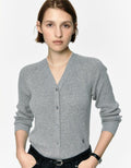 Depound - Cashmere Blends V Neck Cardigan - Gray 羊絨V領針織毛衣 - SOUL SIMPLE HK