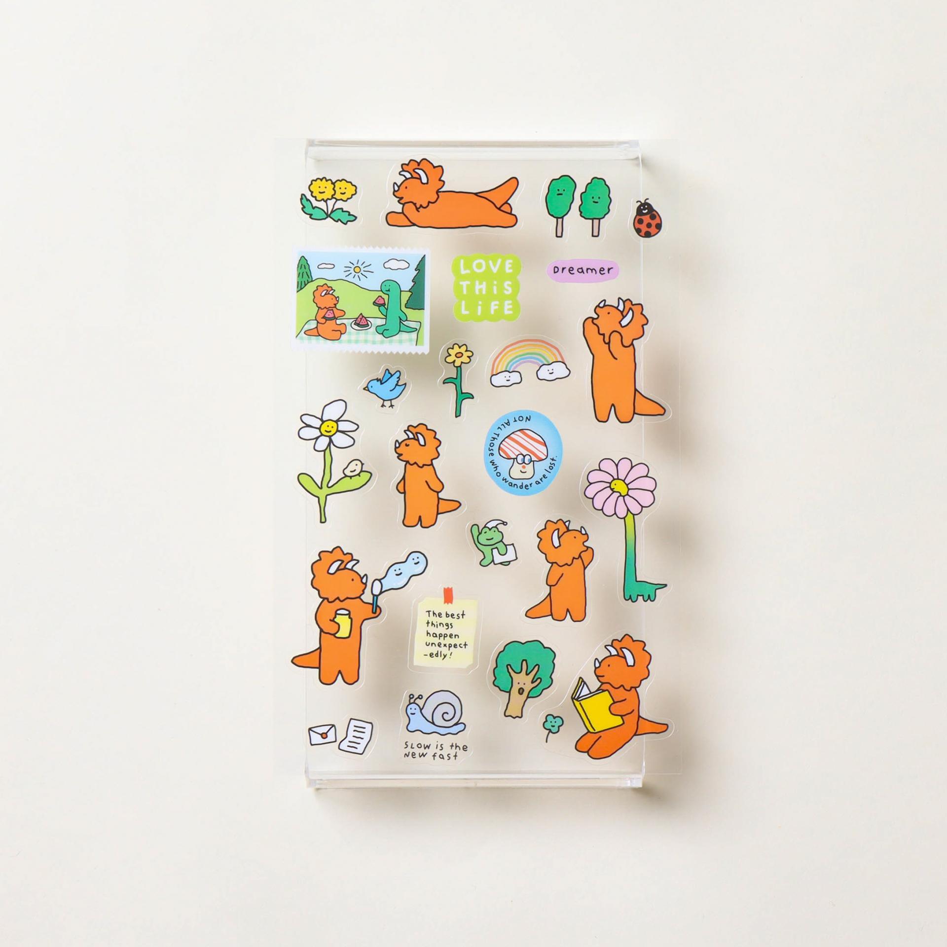 【現貨】Joguman Studio Tricera Goes to the Forest Sticker “三角龍去森林” - SOUL SIMPLE HK