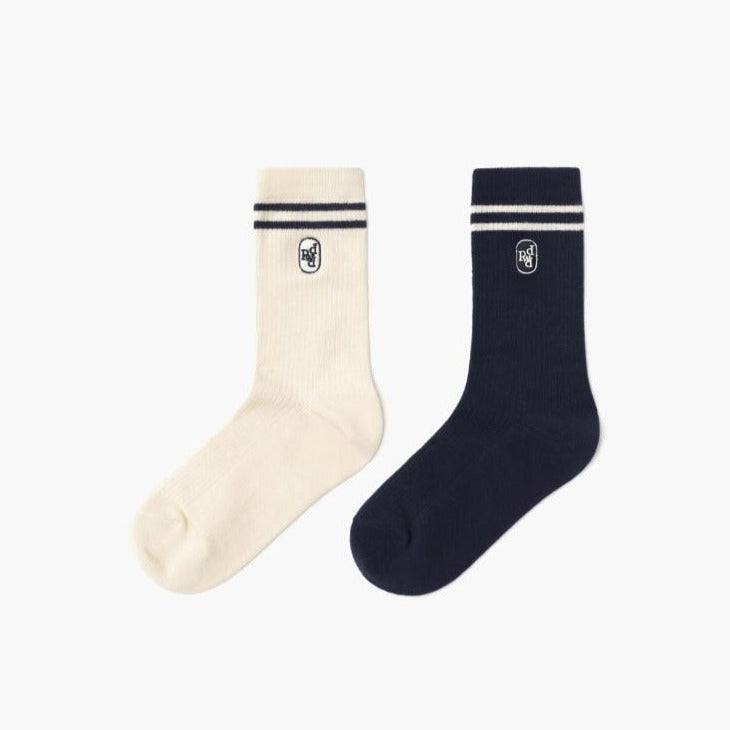 Depound - Two Stripe Socks (Cream/Navy) Set 襪子套裝 - SOUL SIMPLE HK