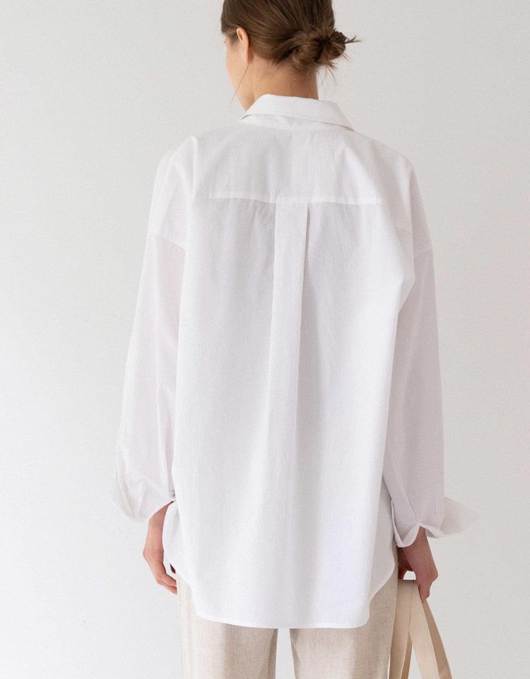 [金多美同款] Depound - Oversized Shirts - White 裇衫 - SOUL SIMPLE HK