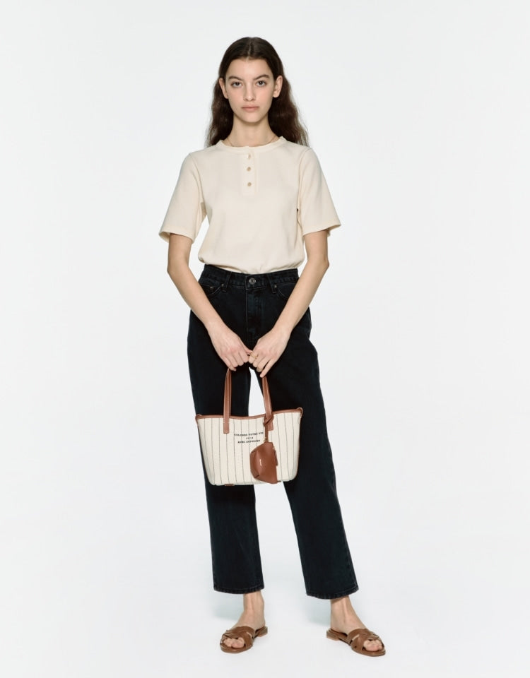 ◇depound◇ dear bag (tote) ivory stripe (M) dear bag (tote) - ivory stripe (M) - DEPOUND CO LTD